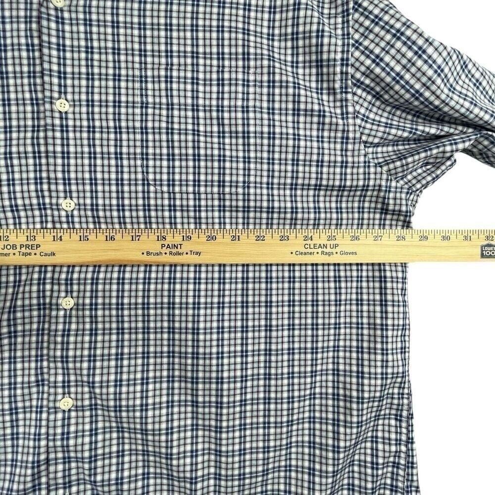 Men's Peter Millar Multi-Tone Blue & Brown Plaid Long Sleeve Button DN 2XLT 0013 - Picture 5 of 9